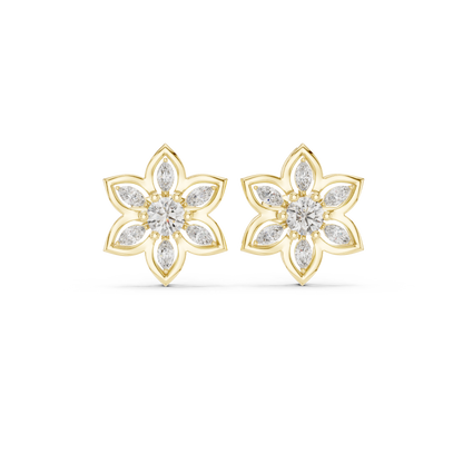 Elvanya Marquise Bloom Diamond Studs
