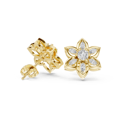 Elvanya Marquise Bloom Diamond Studs