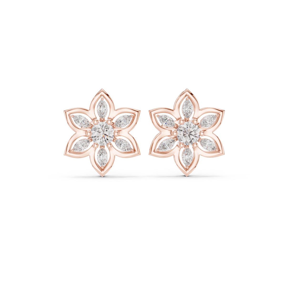 Elvanya Marquise Bloom Diamond Studs