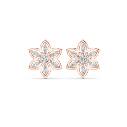 Elvanya Marquise Bloom Diamond Studs