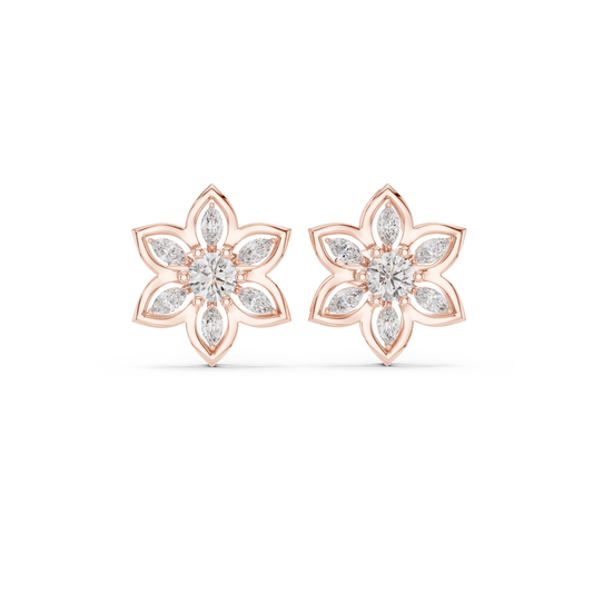 Elvanya Marquise Bloom Diamond Studs