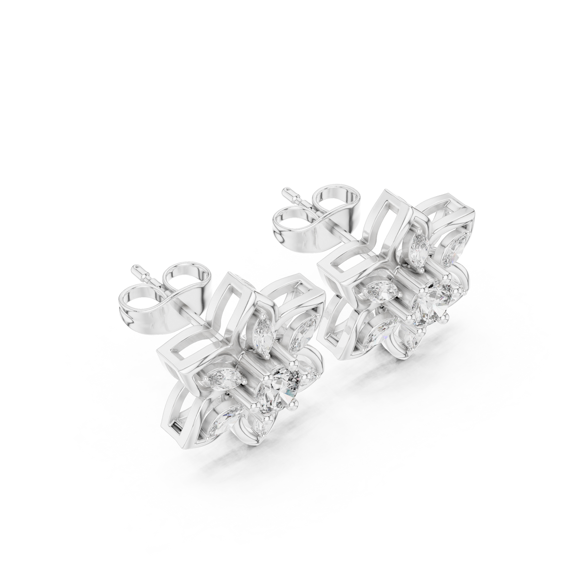 Elvanya Marquise Bloom Diamond Studs