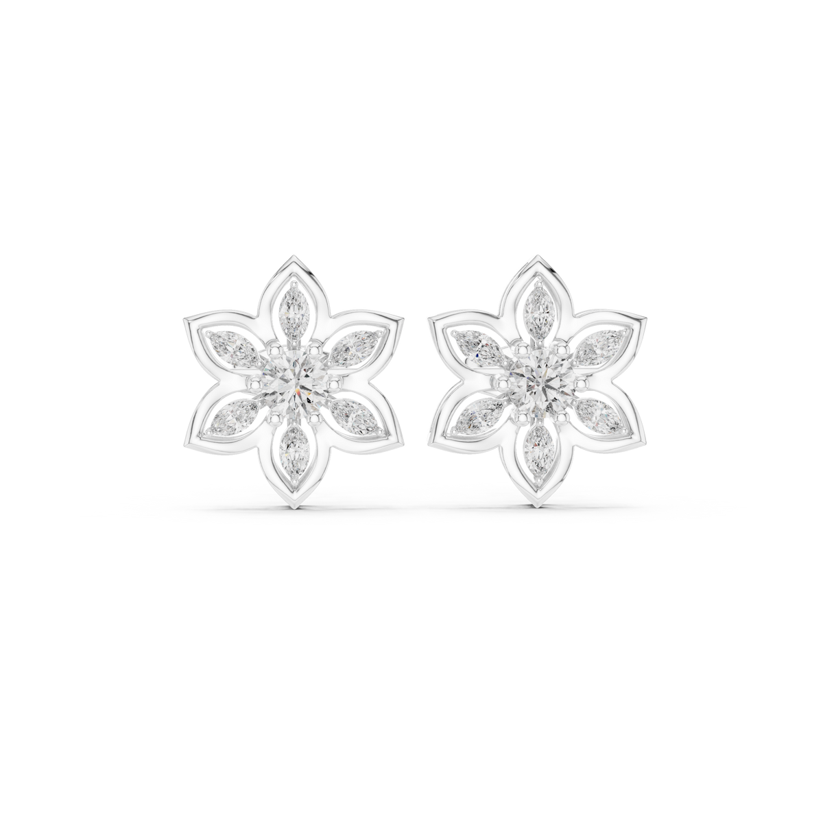 Elvanya Marquise Bloom Diamond Studs
