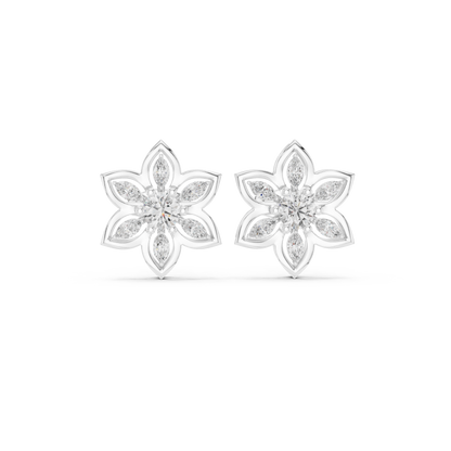 Elvanya Marquise Bloom Diamond Studs