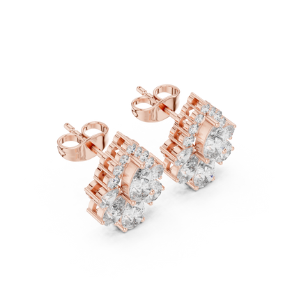 Zelvienne Pear Blossom Diamond Studs