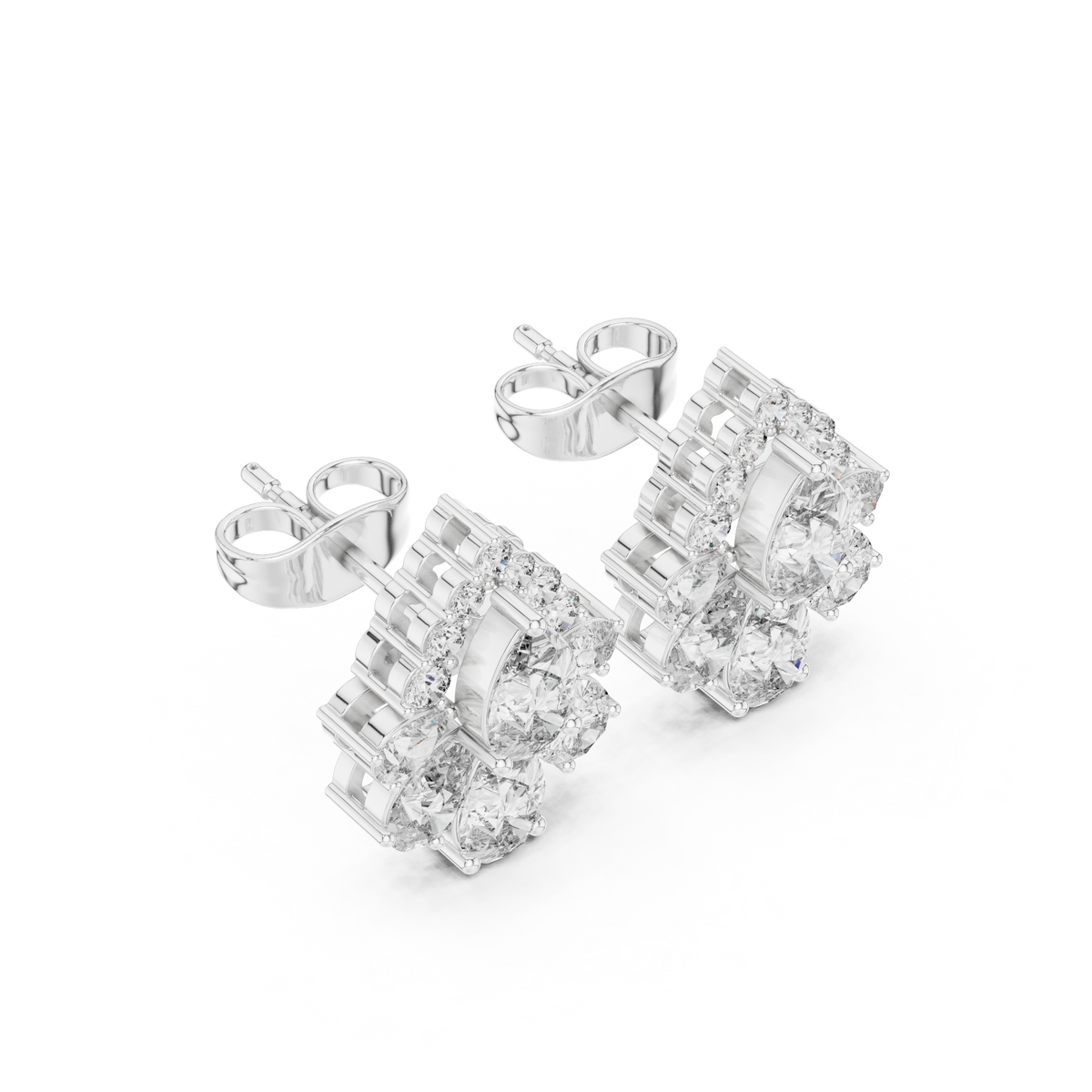 Zelvienne Pear Blossom Diamond Studs