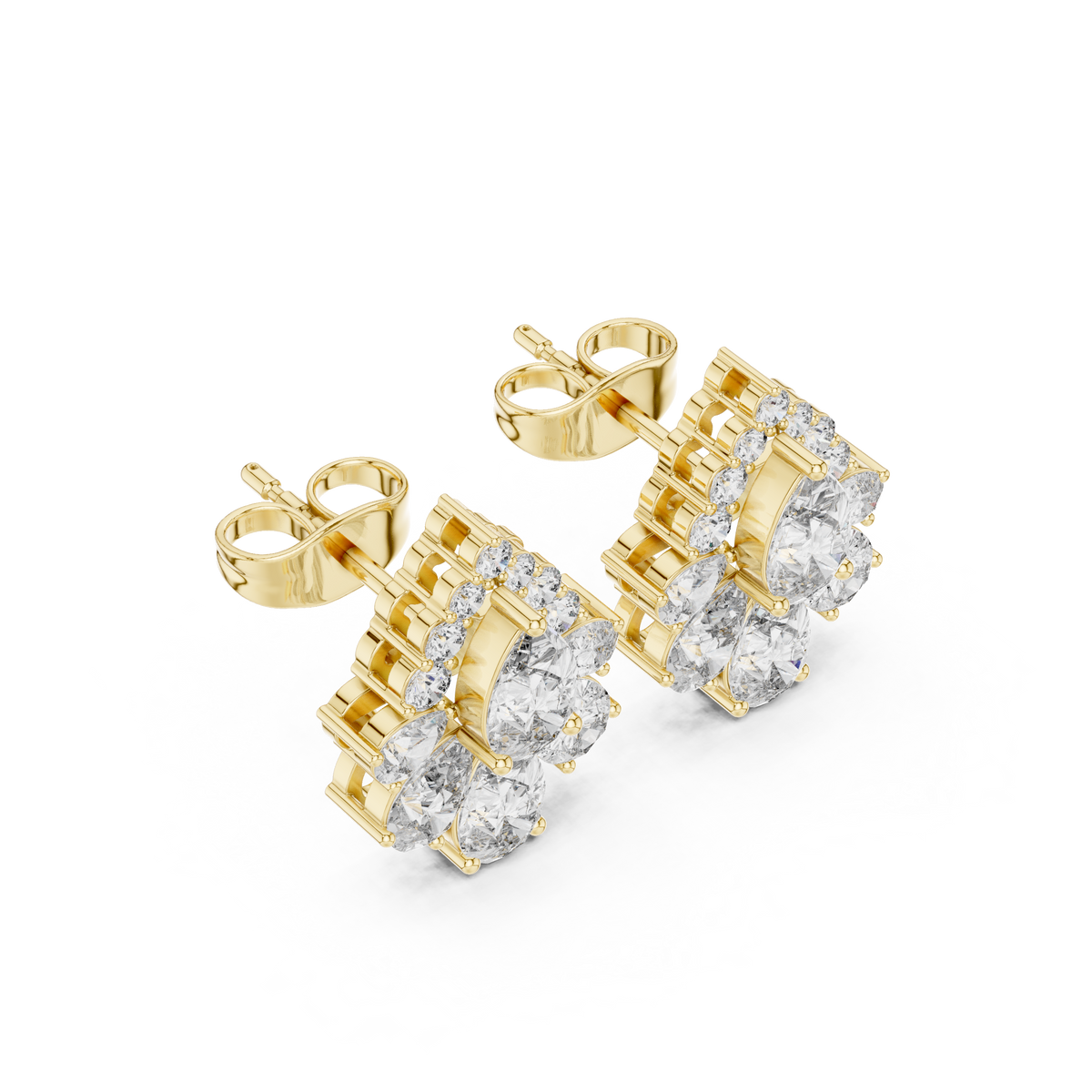Zelvienne Pear Blossom Diamond Studs