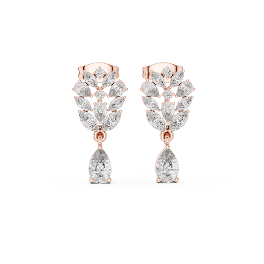 Virelle Pear Floral Drop Earring