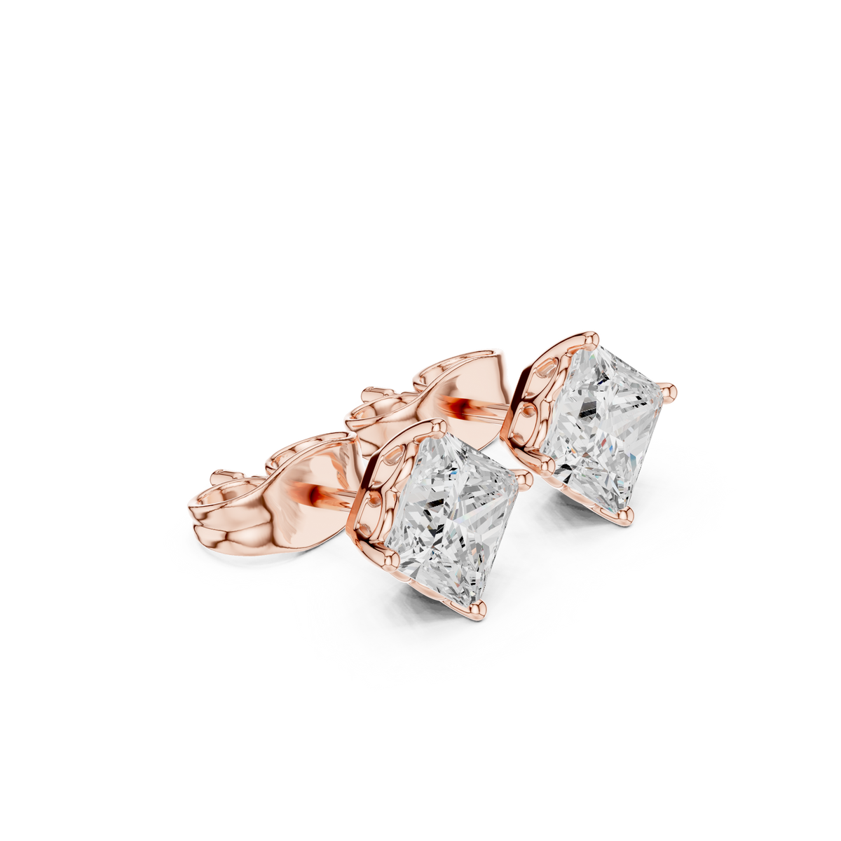 Novelle Princess Diamond Solitaire Studs