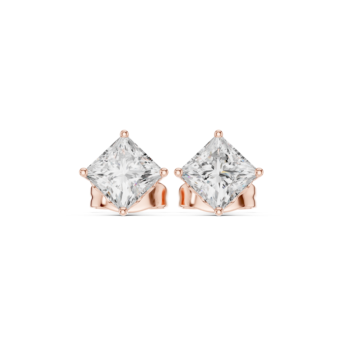 Novelle Princess Diamond Solitaire Studs