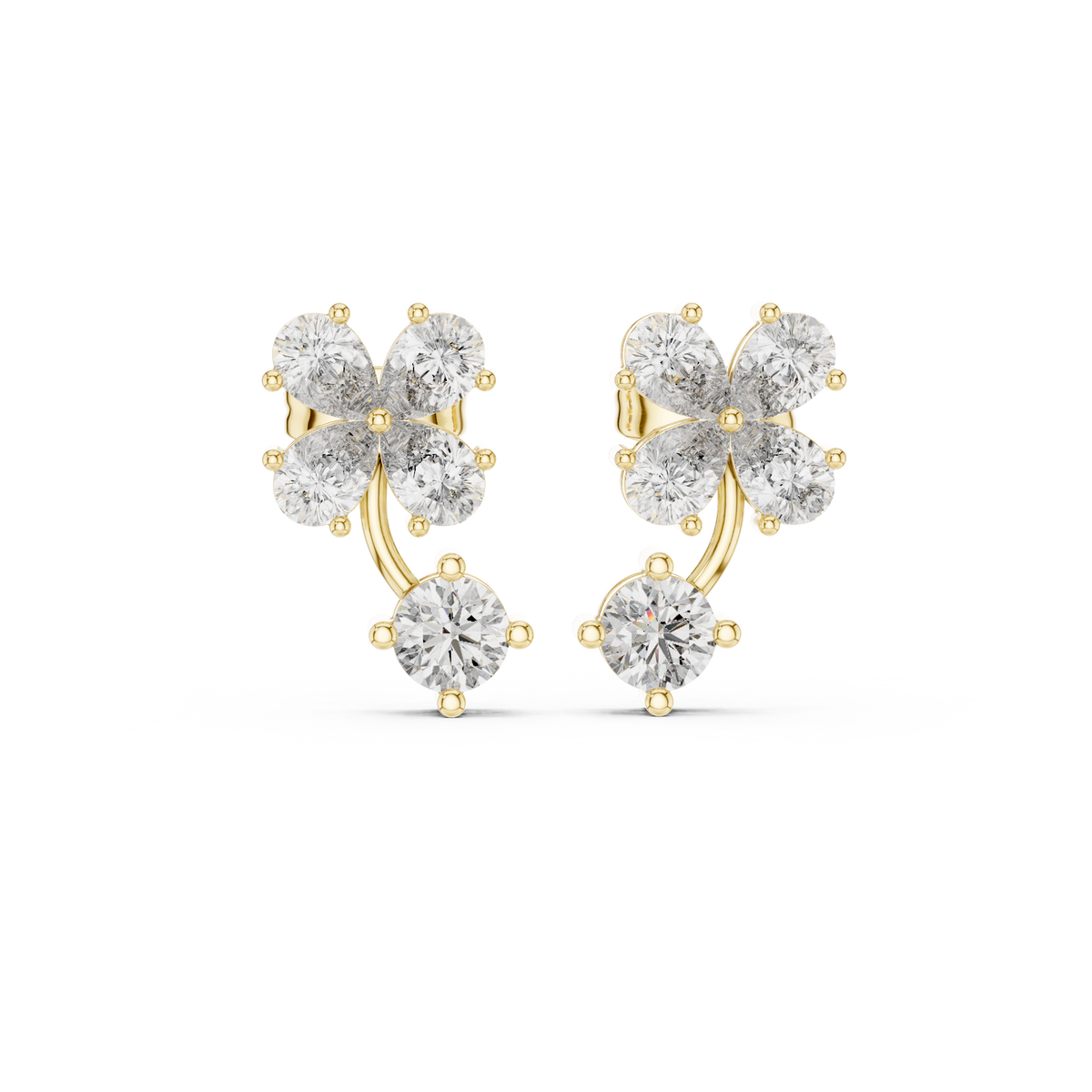 Clover Petal Brilliant Studs