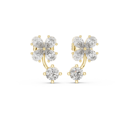 Clover Petal Brilliant Studs