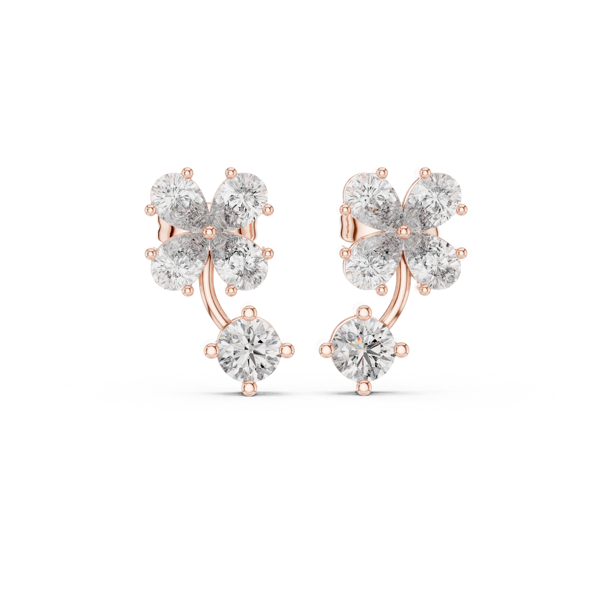 Clover Petal Brilliant Studs