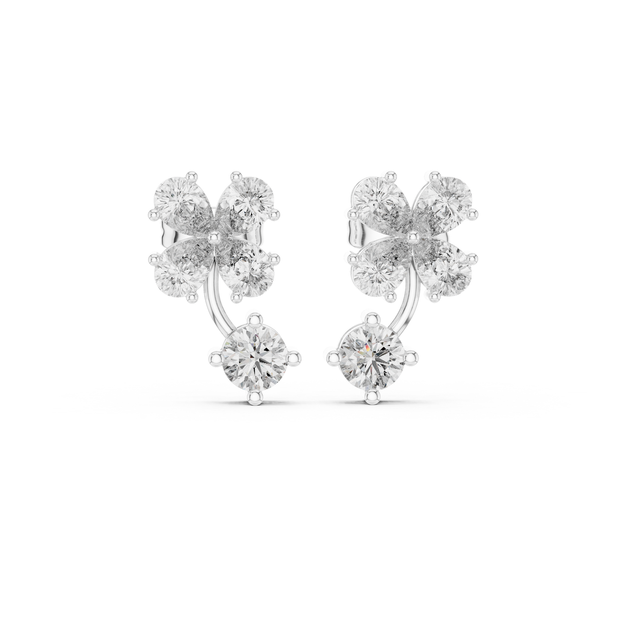 Clover Petal Brilliant Studs