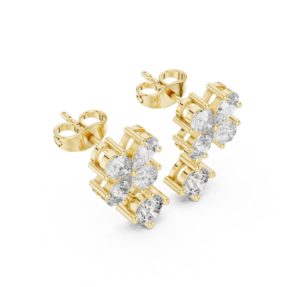 Clover Petal Brilliant Studs