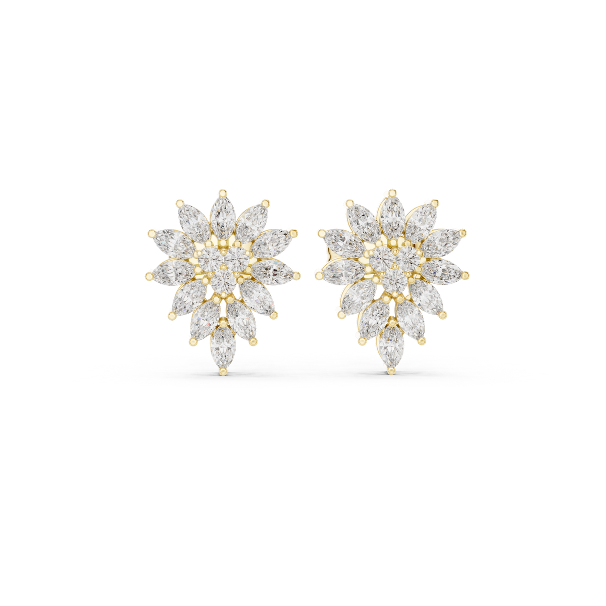 Marquise Blossom Cluster Studs