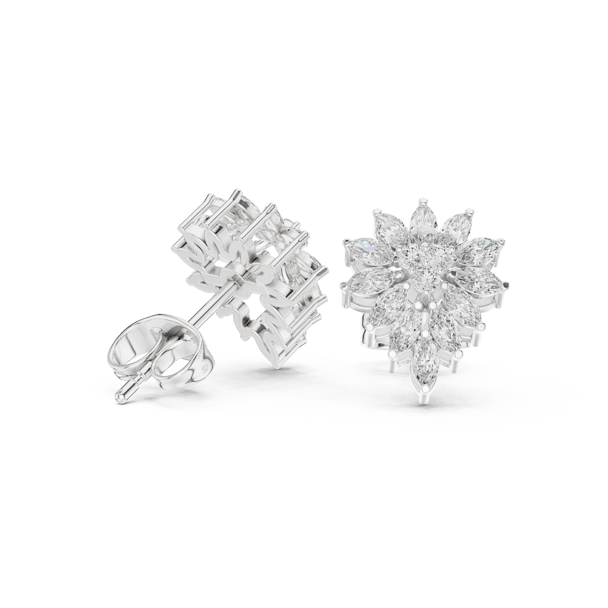 Marquise Blossom Cluster Studs