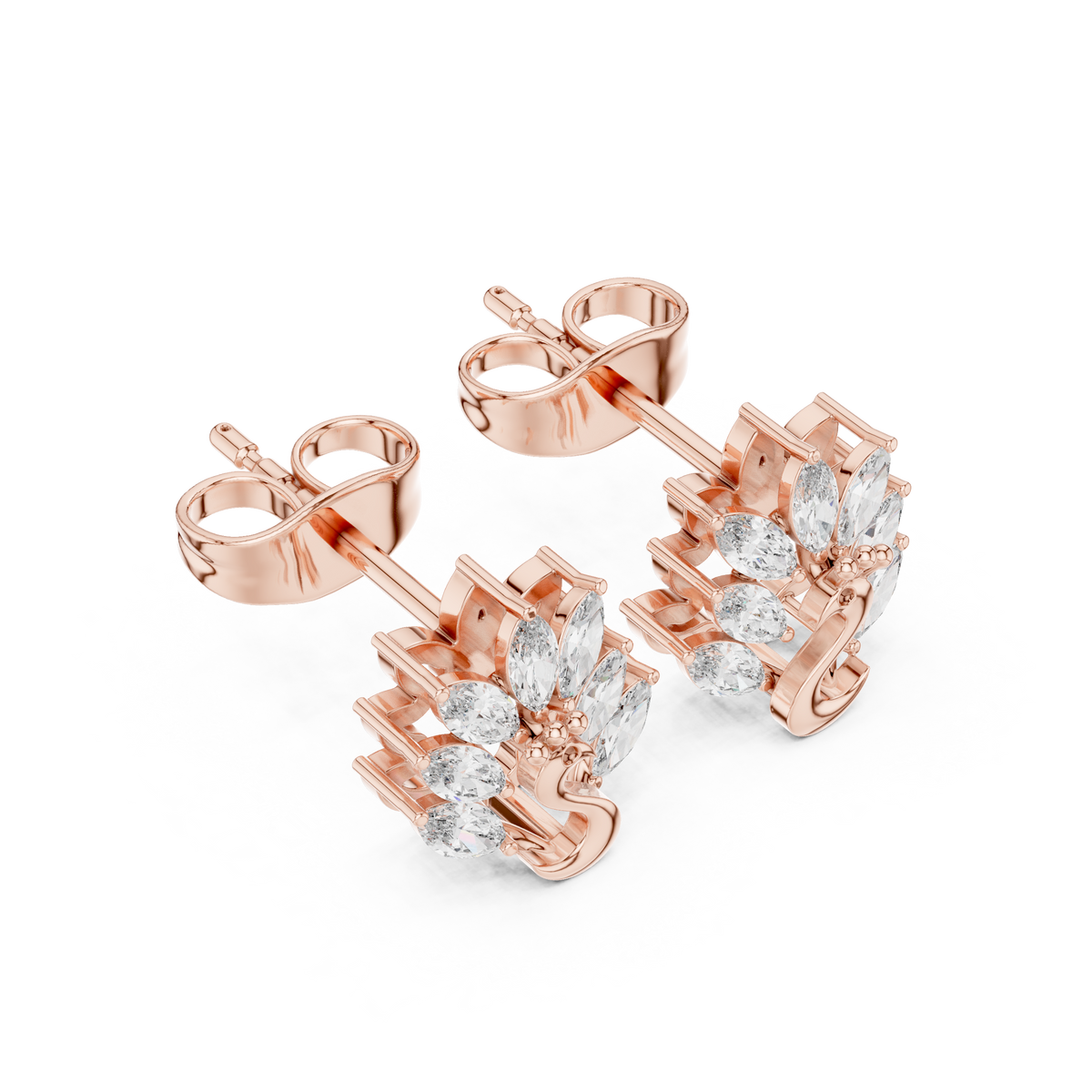 Swan Marquise Garden Studs