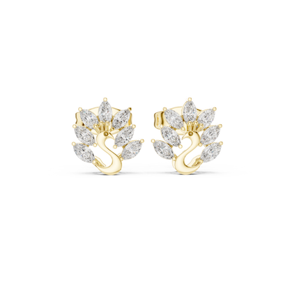 Swan Marquise Garden Studs
