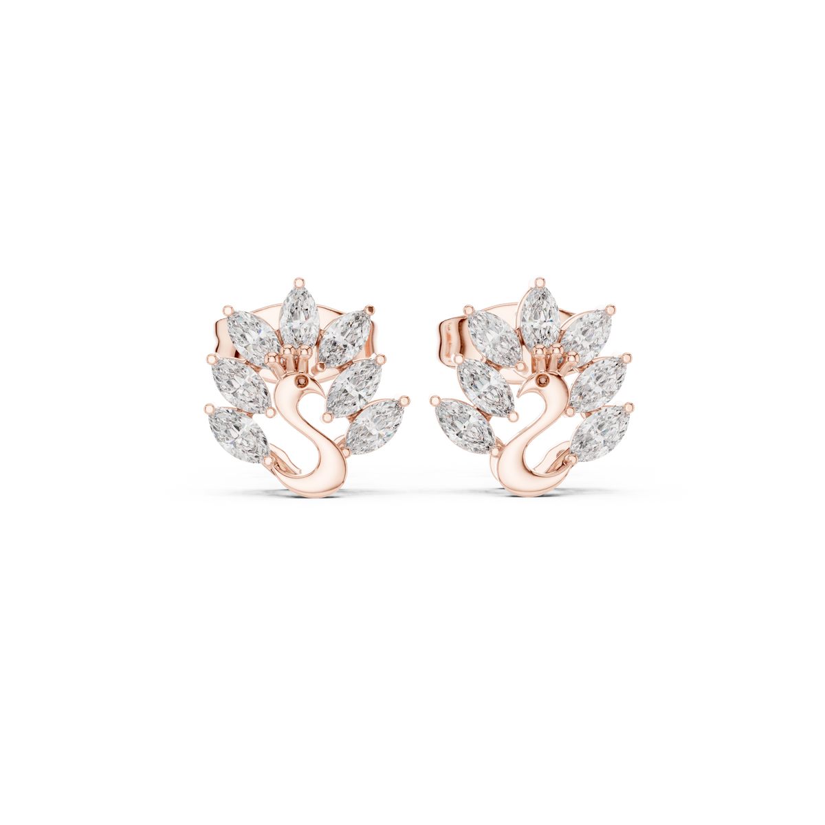 Swan Marquise Garden Studs