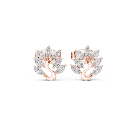 Swan Marquise Garden Studs