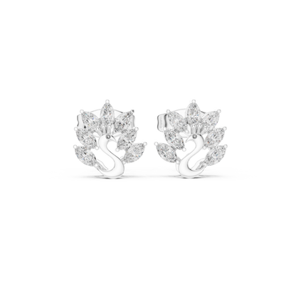 Swan Marquise Garden Studs