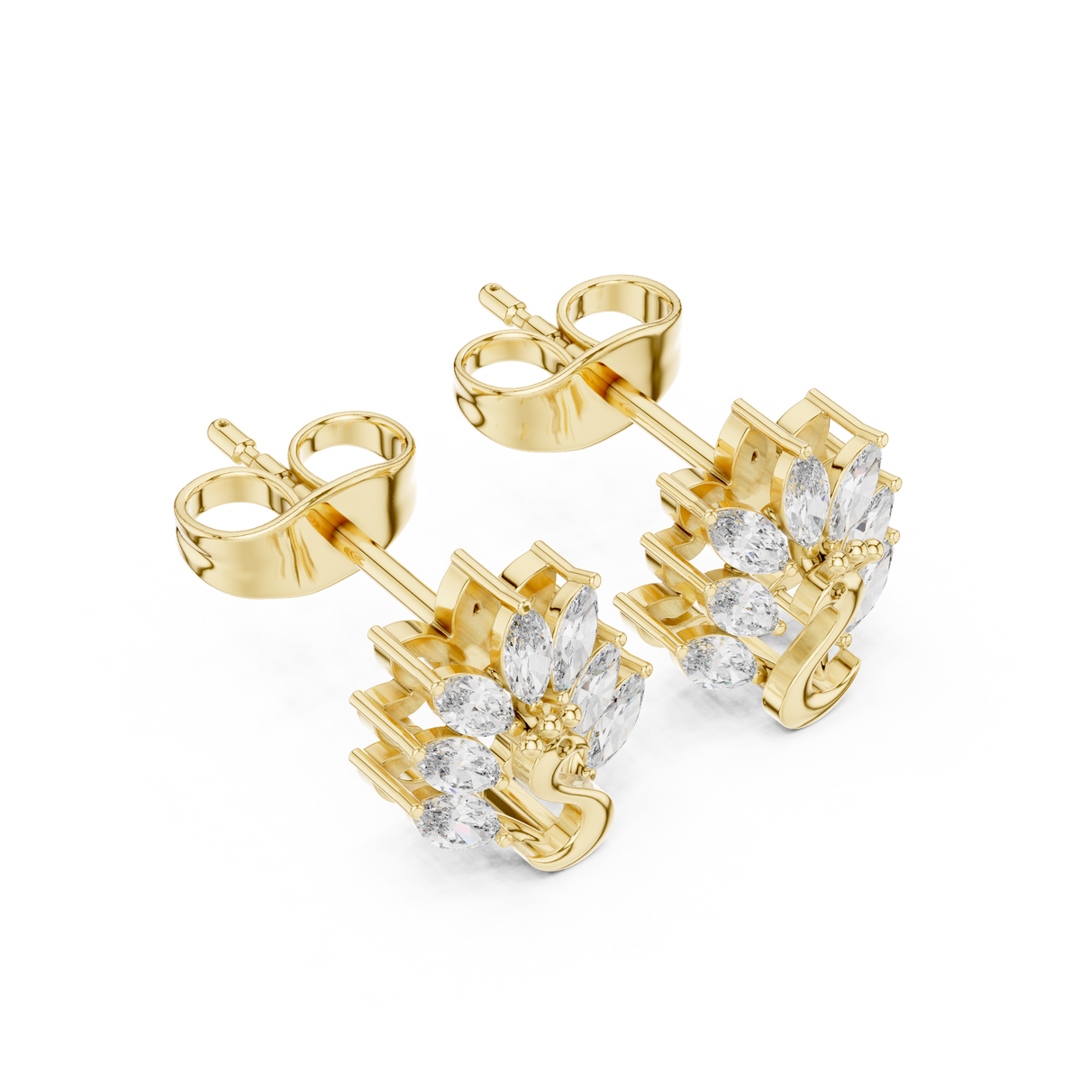 Swan Marquise Garden Studs