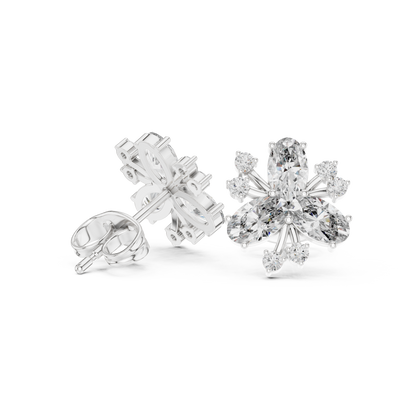 Oval Bloom Butterfly Studs