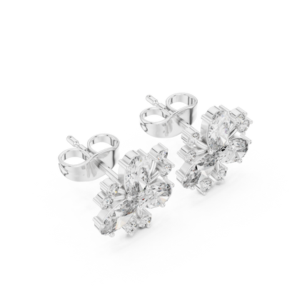 Oval Bloom Butterfly Studs