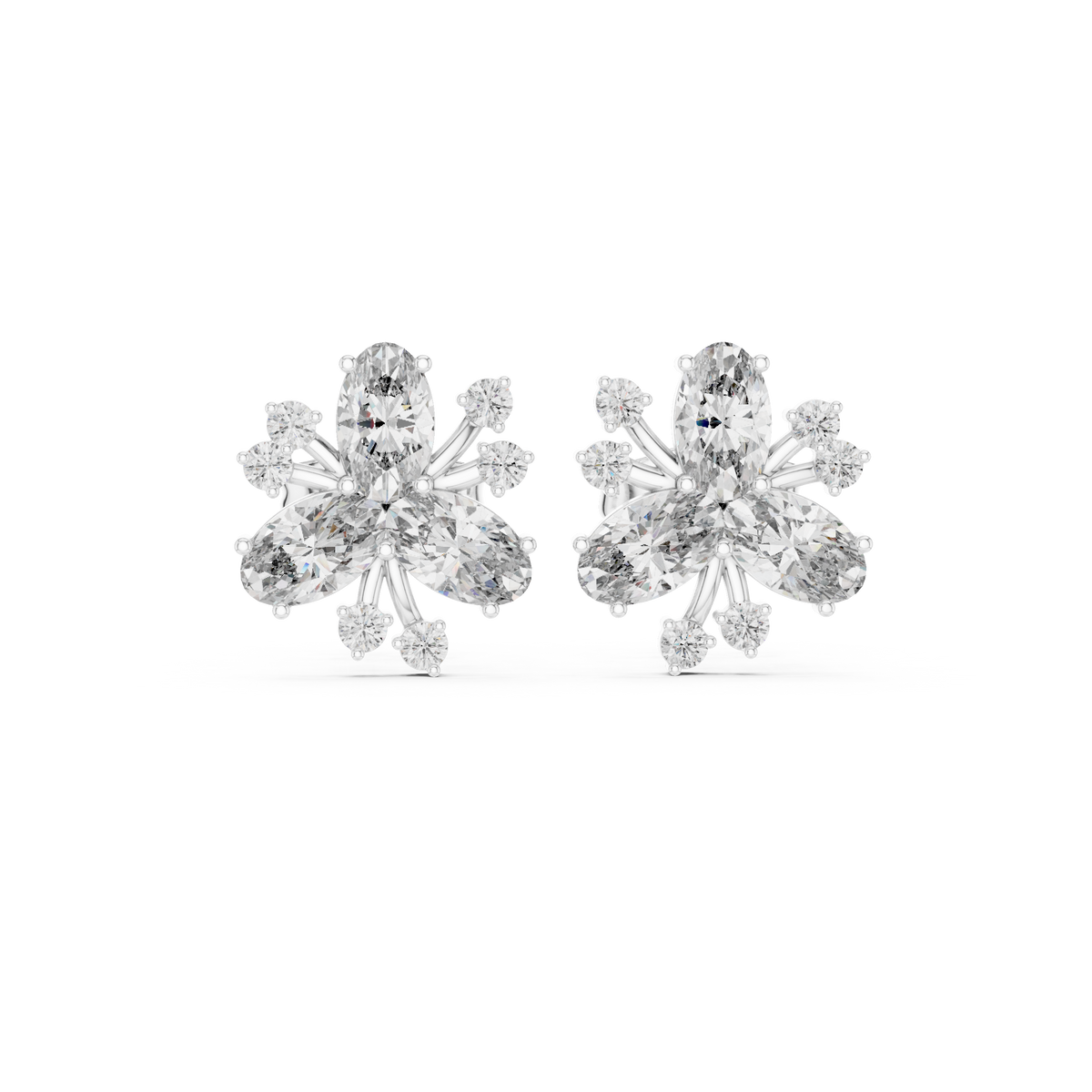 Oval Bloom Butterfly Studs