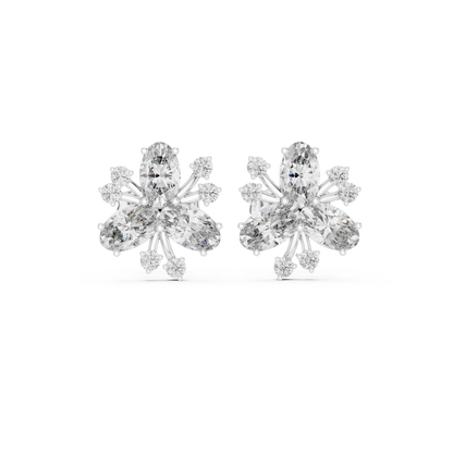 Oval Bloom Butterfly Studs