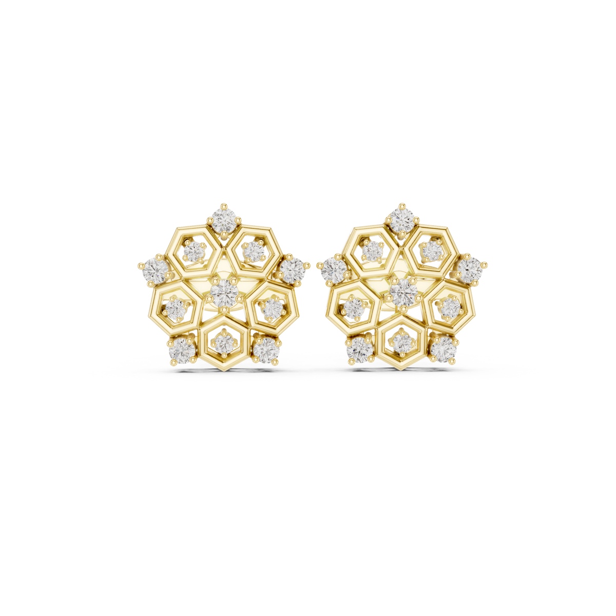 Honeycomb Radiance Floral Studs