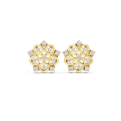Honeycomb Radiance Floral Studs