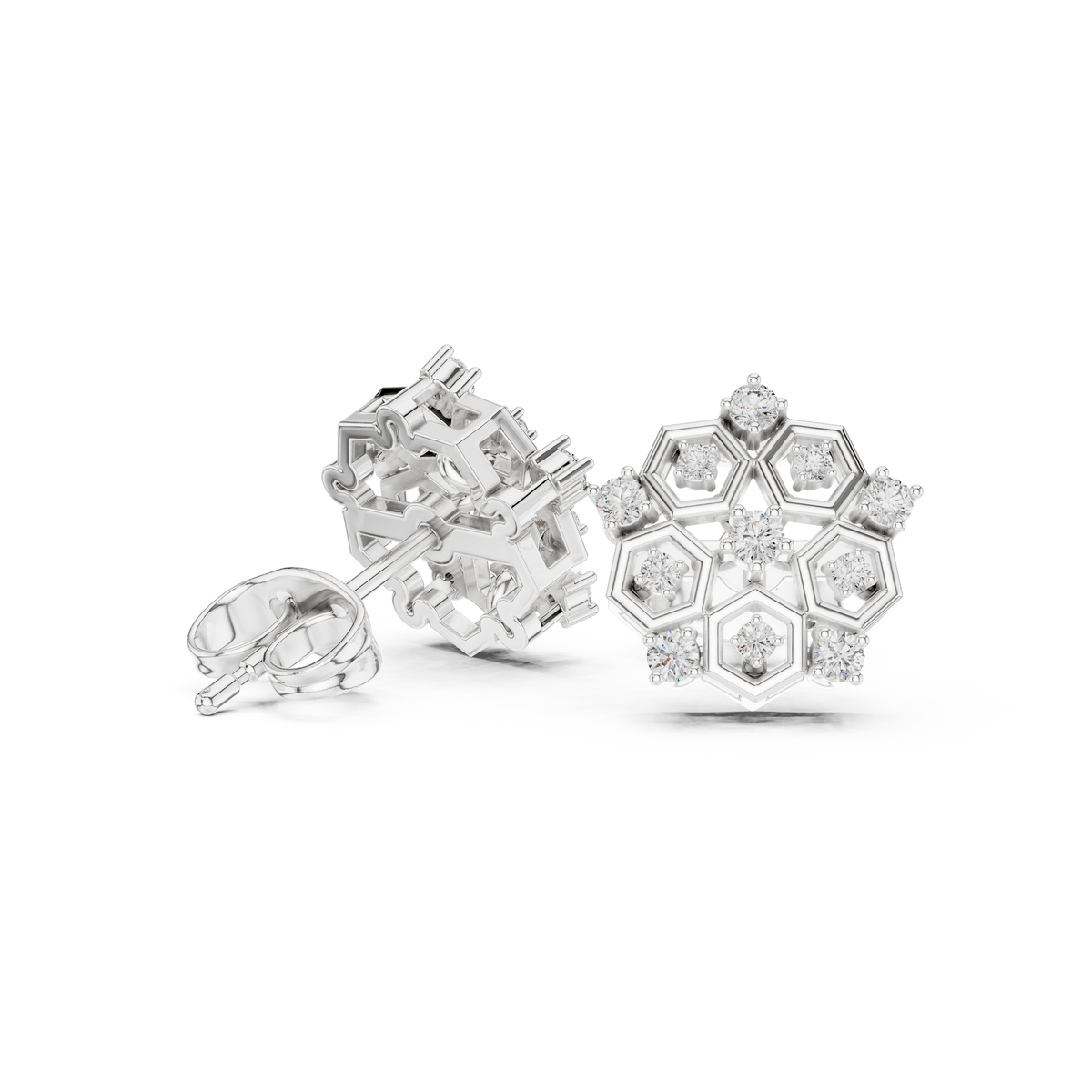 Honeycomb Radiance Floral Studs