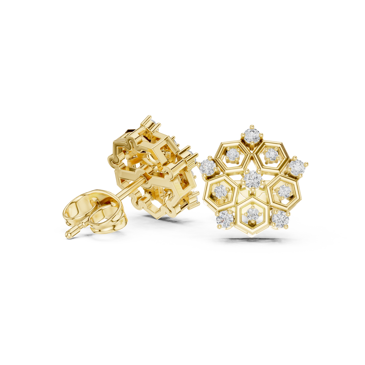 Honeycomb Radiance Floral Studs