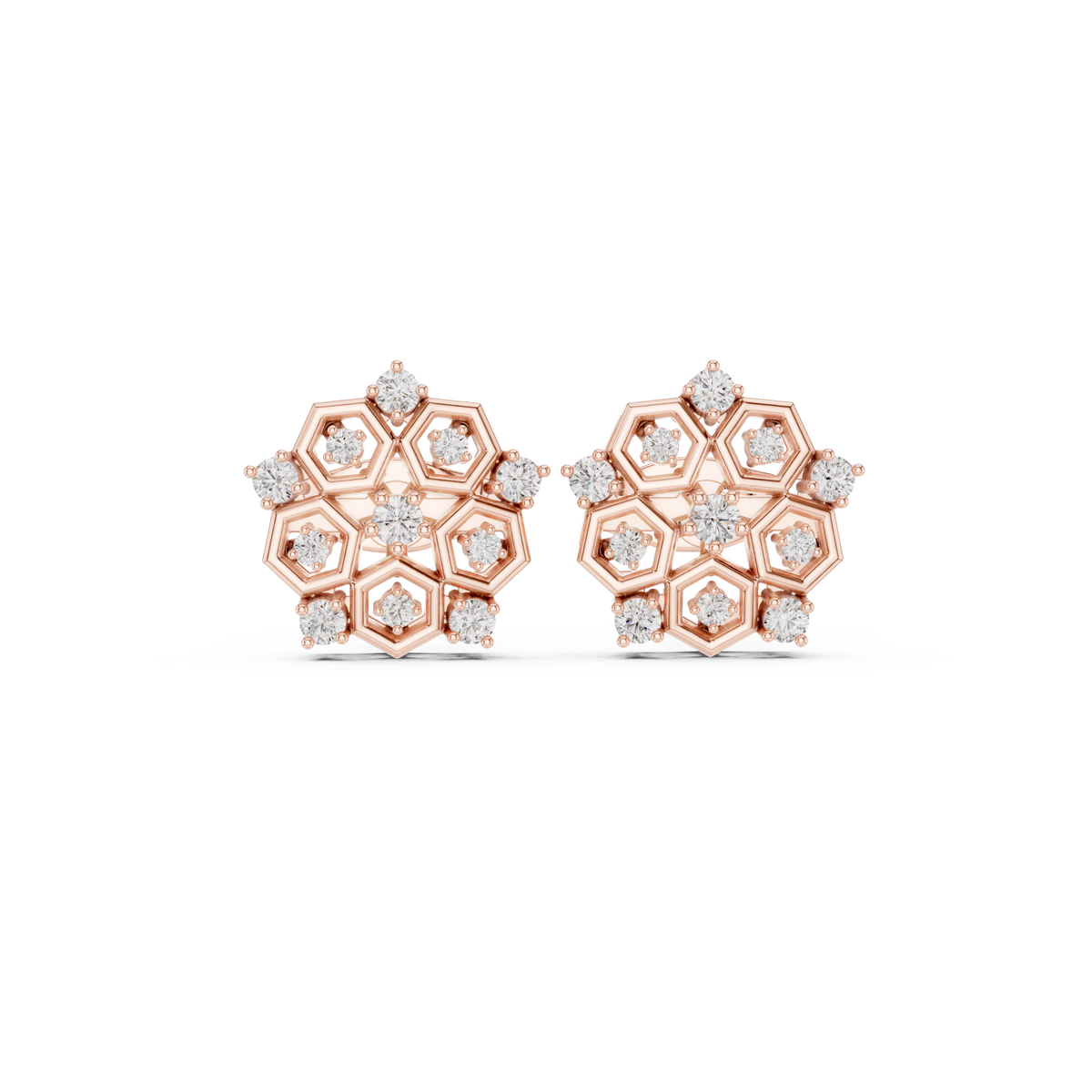 Honeycomb Radiance Floral Studs