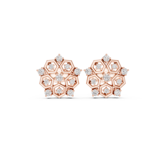 Honeycomb Radiance Floral Studs