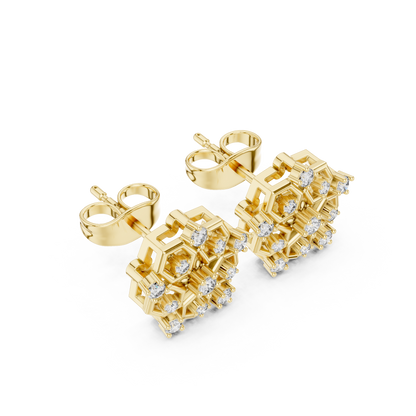 Honeycomb Radiance Floral Studs