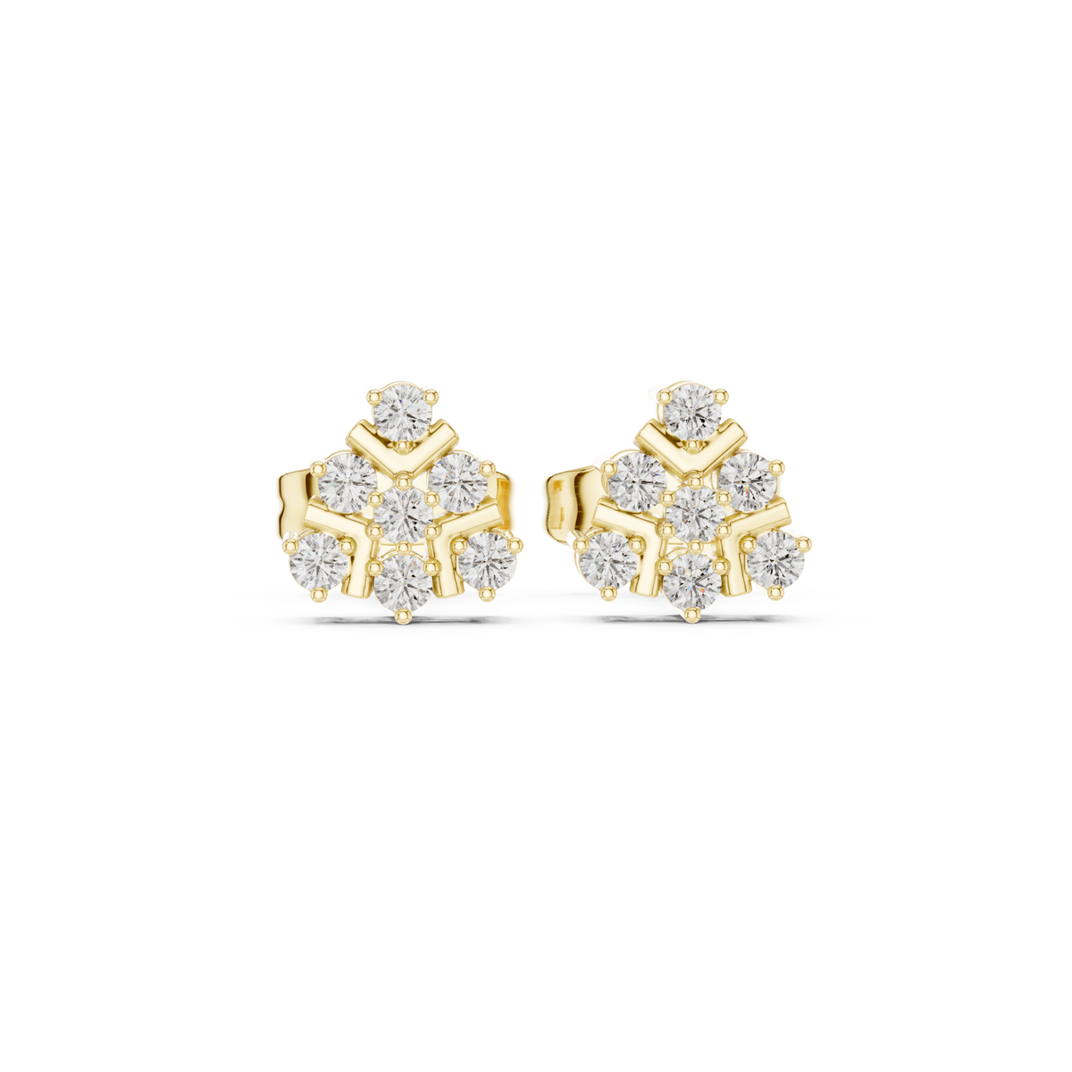 Angular Petal Brilliance Studs