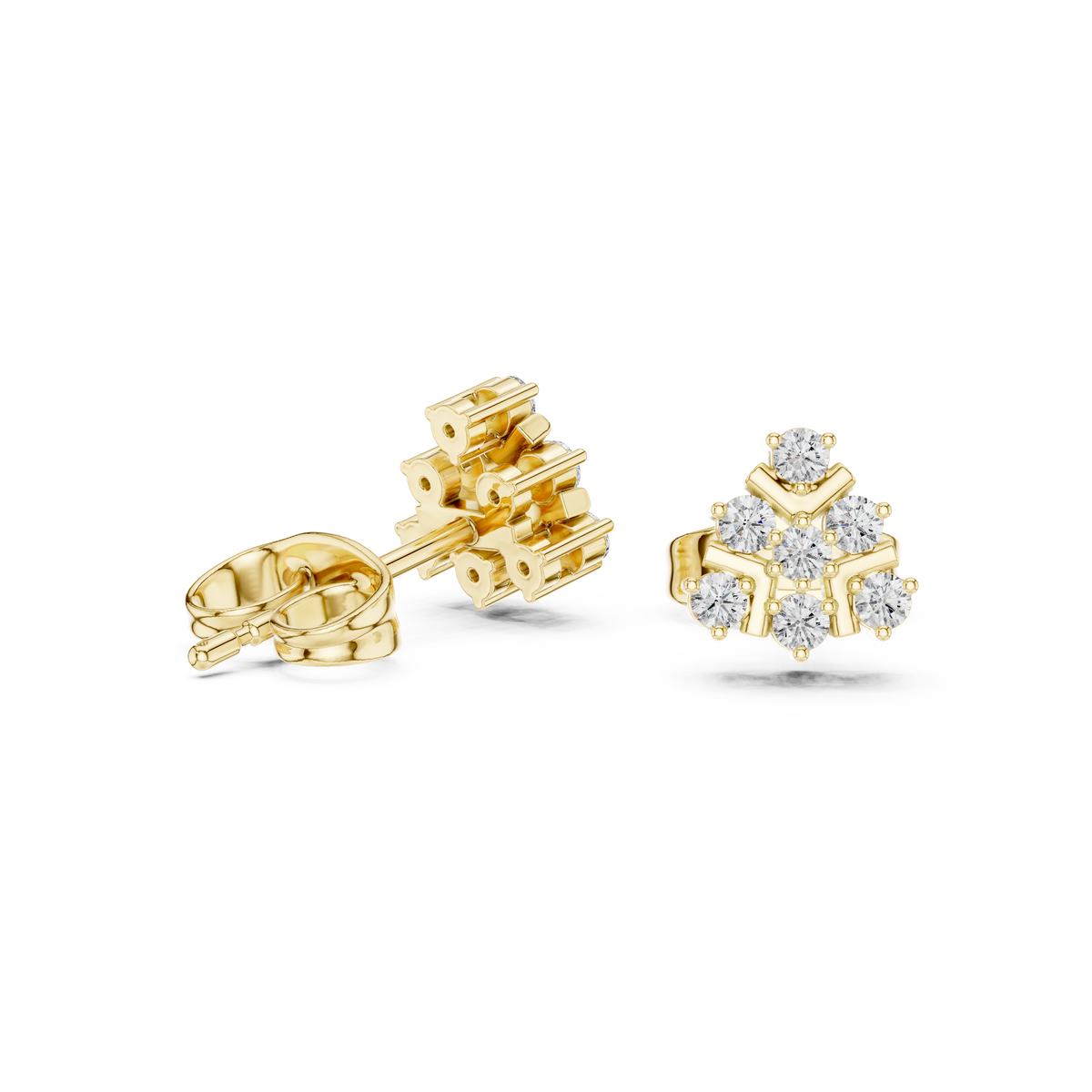 Angular Petal Brilliance Studs