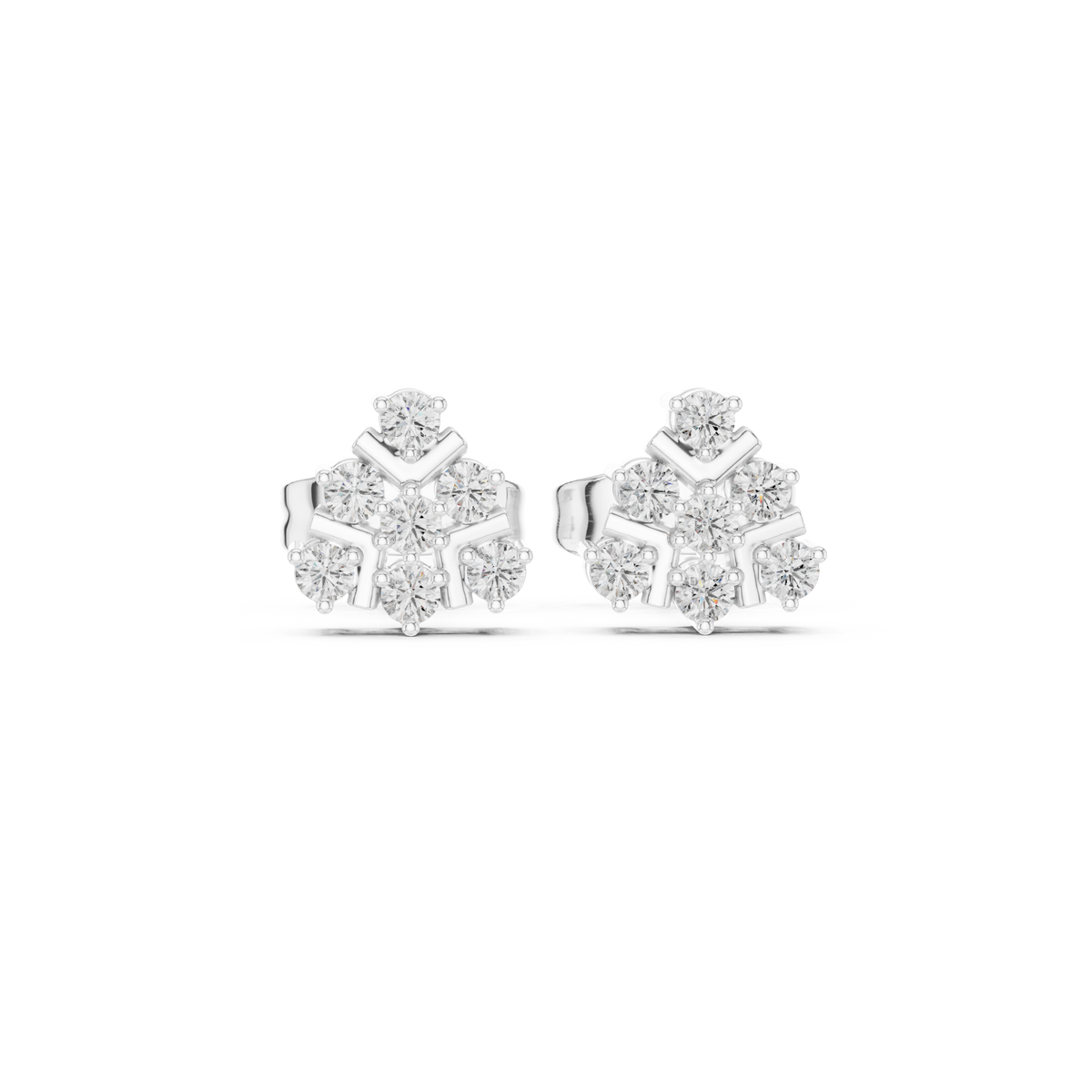 Angular Petal Brilliance Studs