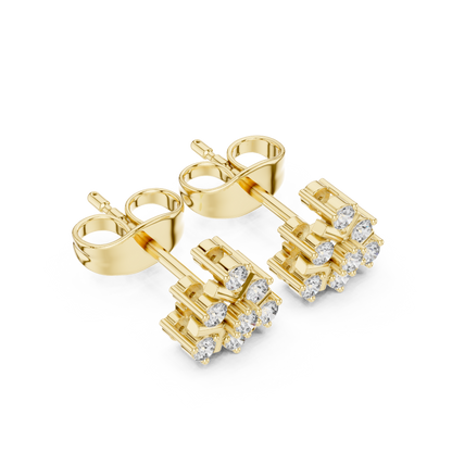 Angular Petal Brilliance Studs