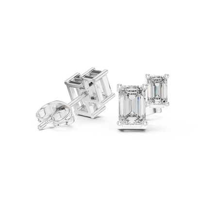 Twin Emerald Frame Studs