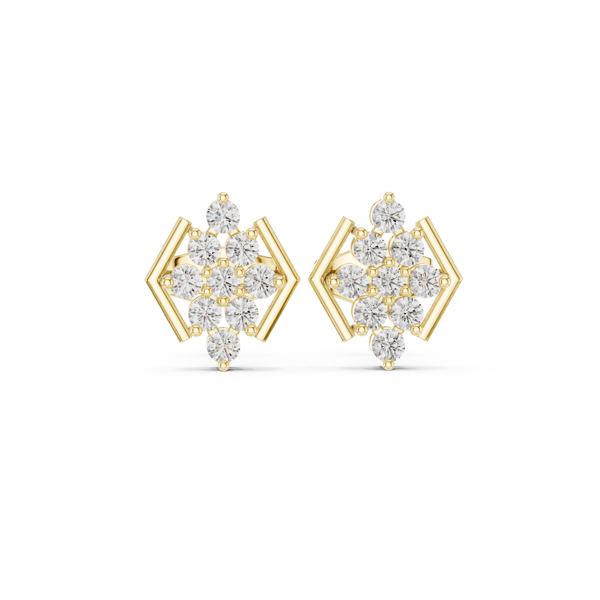Geometric Bloom Frame Studs