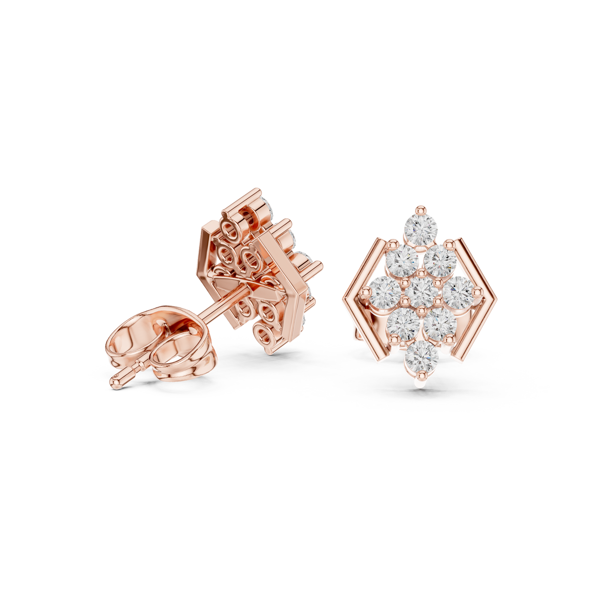 Geometric Bloom Frame Studs