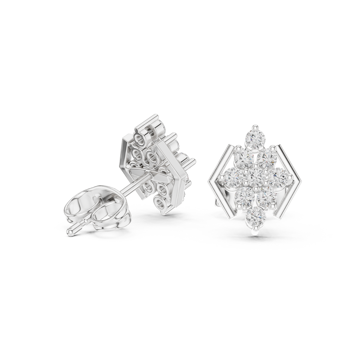 Geometric Bloom Frame Studs