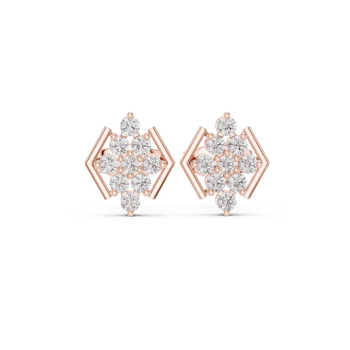 Geometric Bloom Frame Studs