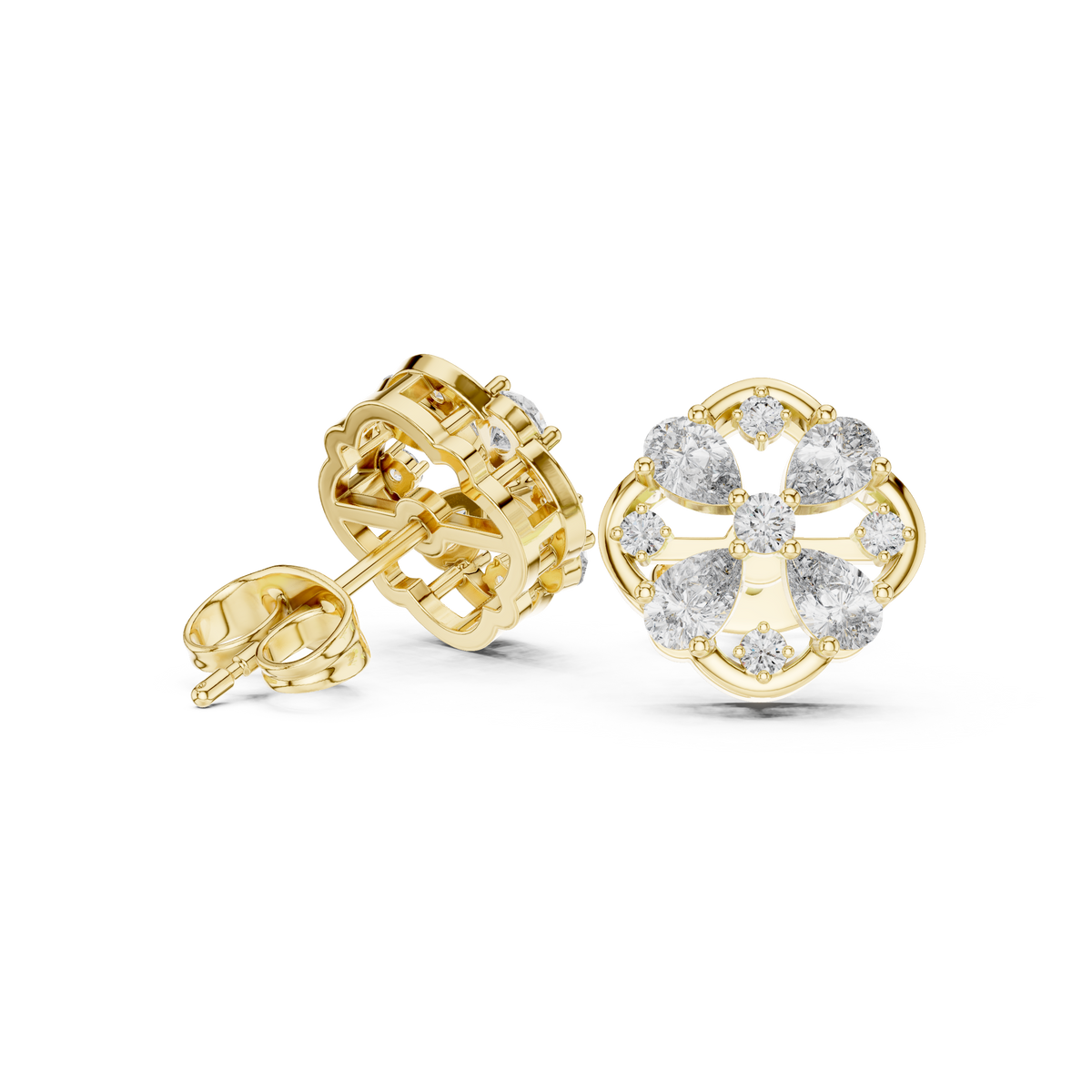 Clover Petal Lattice Studs