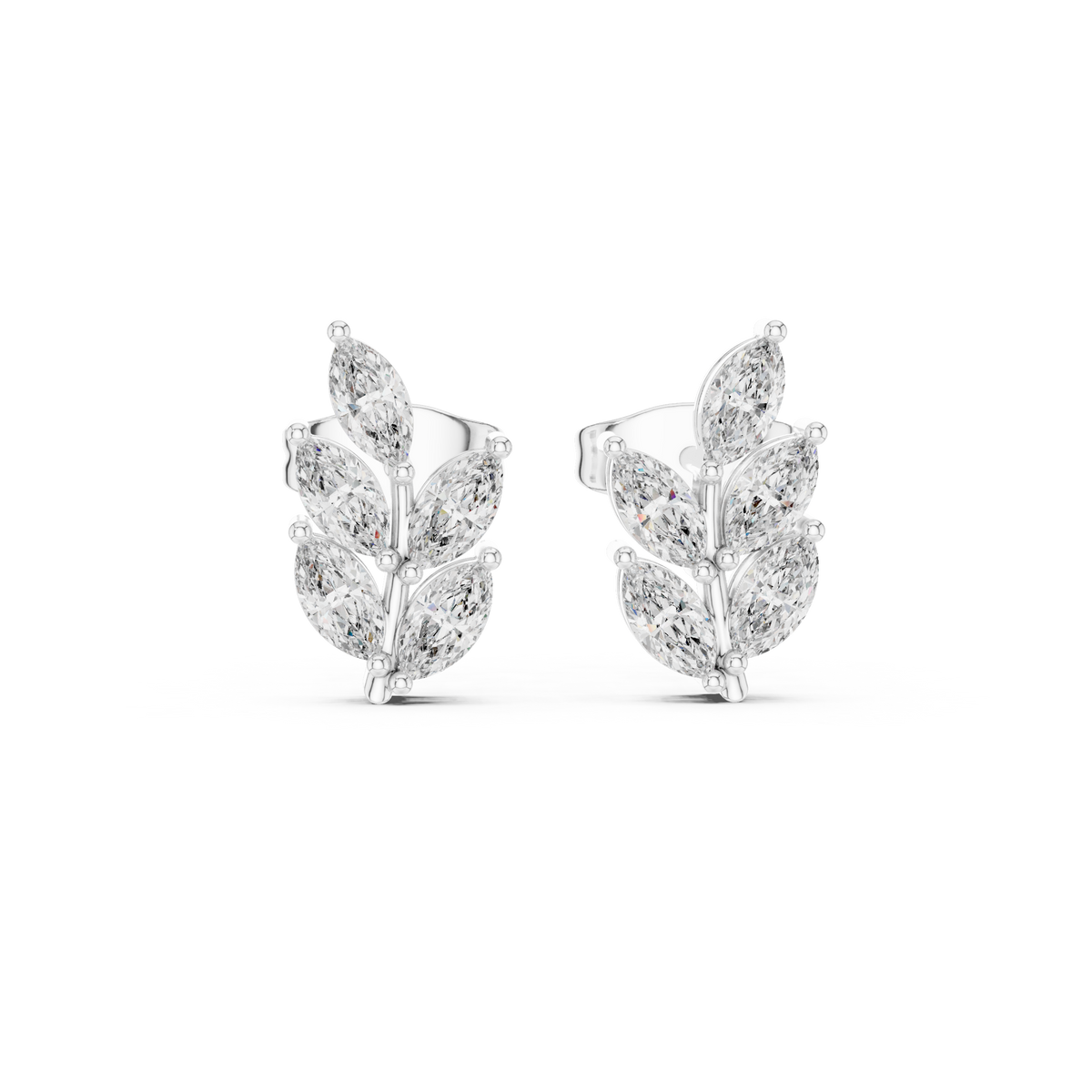 Marquise Botanical Crest Studs