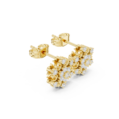 Floral Scroll Lattice Studs